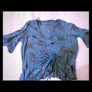 Blouse with floral print